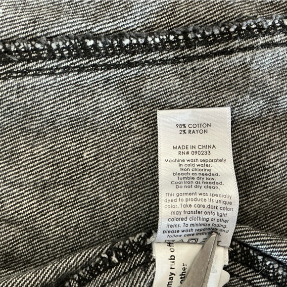 PacSun Cropped Vintage Wash Denim Striped Jacket M/L - Picture 5 of 13